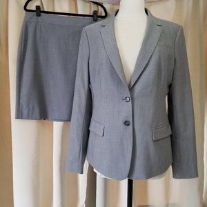 Gray Wool Banana Republic Skirt Suit